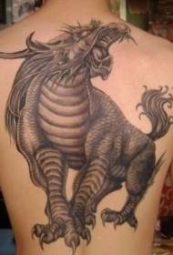 Ple d’un ferotge patró de tatuatge d’unicorn