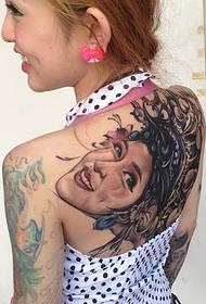 Malaysian beauty tattoo artist kinki ryusaki back beauty tattoo