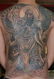 Handsome personality Guan Gong tattoo