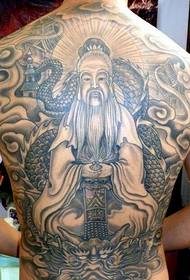 Dragon Messenger-tattoo met volledige rug