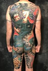 9 pieces of traditional Japanese full-back tattoos