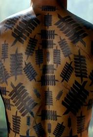 Creative full-back personality totem tattoo