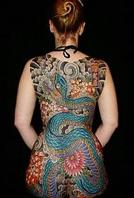 A group of full-back Japanese totem tattoo patterns