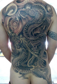 Male full back dragon tattoo pictures