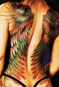 Fashion women's domineering wings tattoo pattern