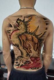 9 pieces of traditional tattoo designs on the back of men