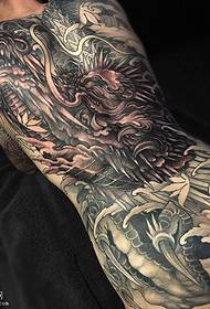Velké paže klasické tradiční drak totem tetování vzor