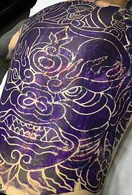 Back Japanese wind totem tattoo pattern