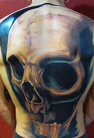 Oversized skull tattoo