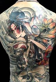 Full back flower tattoos that most men like