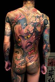 Domineering full of Japanese big prajna tattoo pattern