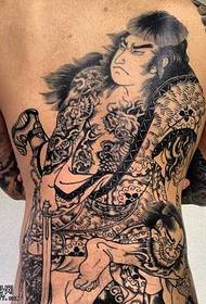 Full back Japanese male tattoo pattern