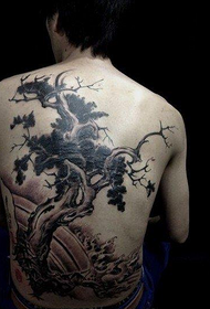 Tipičan uzorak tetovaže leđa borova