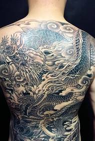 Vibrant and full of black and white evil dragon tattoos