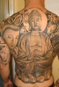 Beautiful Buddha statue on the back