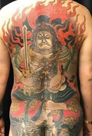 6 traditional style full back tattoo pictures