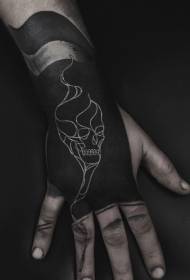 Crno-bijeli uzorak tetovaža Daquan raznolikost crno-bijelih uzoraka lubanje tetovaža i geometrijski uzorak tetovaže ličnosti