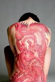 Graži tatuiruotė „Feniksas“ ant moters galinio Fenikso, moteriška, pilna nugara, grožis, nugara, moteriška, nugara
