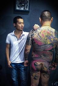 Cool hanging fried back color dragon dragon tattoo