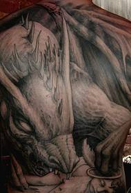 Crno-bijela totemska tetovaža puna krvi
