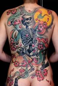 Full of colorful skull tattoos