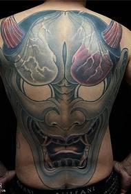 Full-blown mask tattoo pattern