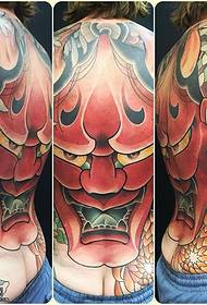Costas padrão de tatuagem de estilo japonês clássico nas costas