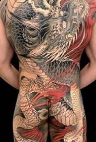 9 traditional style colorful tattoos with full back patterns