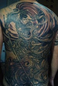 Full av dominerende Qitian Dasheng Sun Wukong-tatovering