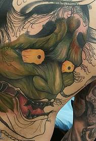 Tillbaka akvarell skiss Prajna tatuering mönster