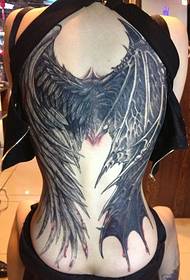 Girl full of angels and demon wings tattoo pictures