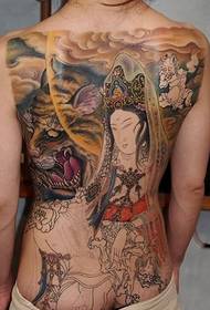 Vroulike volrug-klassieke boeddha-tatoeëring