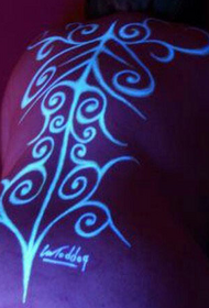 Girl back pattern ultraviolet tattoo