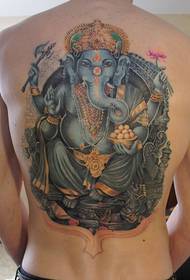 Muž dominancie tetovanie boha slona