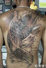 Full back squid tattoo pattern