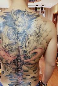 Domineering full of traditional big evil dragon tattoo tattoo