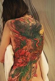 Helder en kleurvolle oë vol kleurvolle Phoenix tattoo-ontwerpe