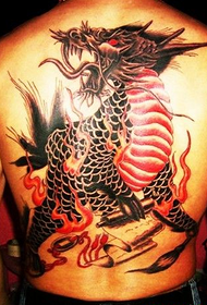 Domineering after the back of the fire unicorn tattoo