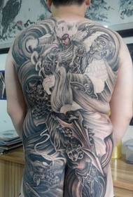 Full back domineering Zhao Yun tattoo