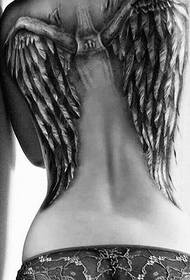 Beauty full of creative wings tattoo