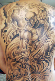 Buddhistisk klassisk karakter drop dragon tiger tattoo