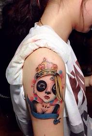 dievčatá rameno farebné dievča koruna tetovanie obrázok