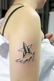 skønhed arm pentagram tatovering mønster