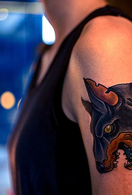 orožje modri Hound močan hudoben vzorec tatoo