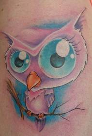 selling cute cartoon owl tattoo