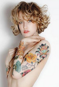 Glamour seksualus tatuiruotės modelis