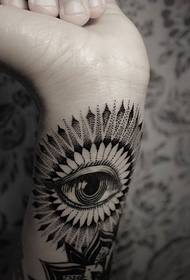 very personal eye tattoo on the arm