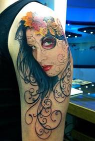 Men's Arms Beautiful Woman Avatar Tattoo