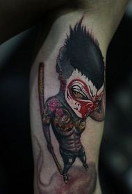 braços sobre el malvat patró de tatuatge de Sun Wukong