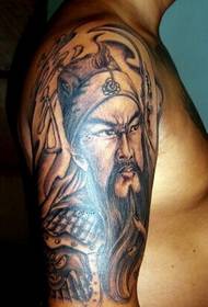 bărbat frumos braț tatuaj Guan Gong